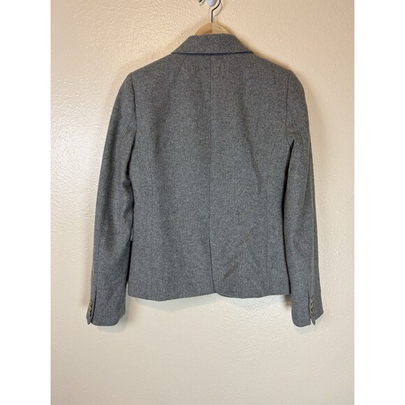J.Crew 2 Wool Schoolboy Blazer Jacket Gray Gold Buttons Career Lined G7168 - Picture 3 of 6